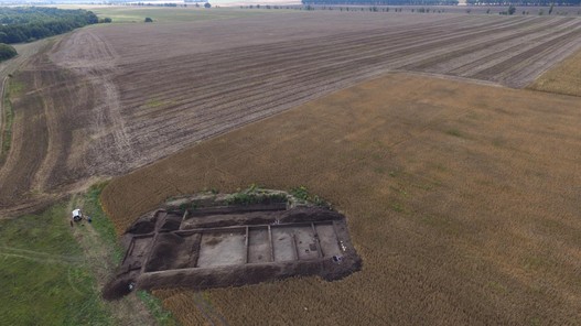 Aerial view of the 2019 Ostriv cemetery excavations. Photo IA NASU.