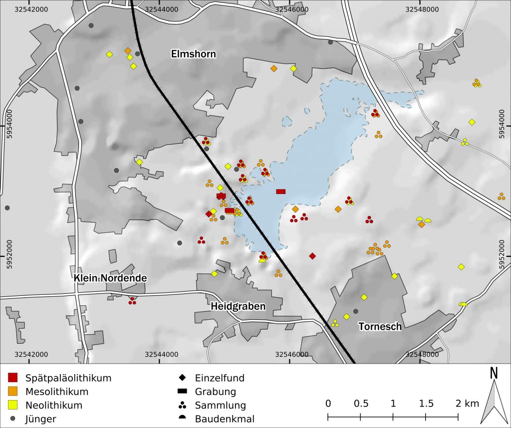 Stone Age sites in Lieth Moor area